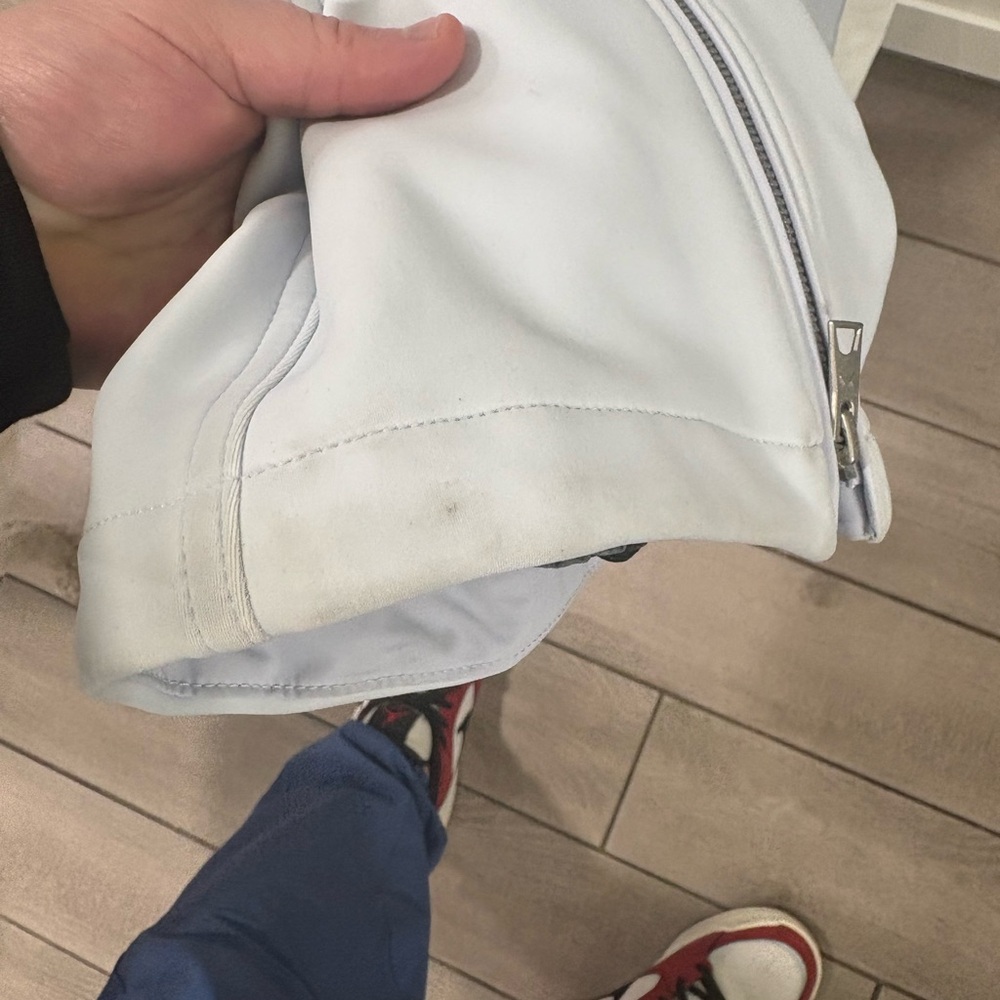 Women’s Obermeyer Blue and White Fur-Trimmed Jacket - Sz 8 - Picture 4 of 6